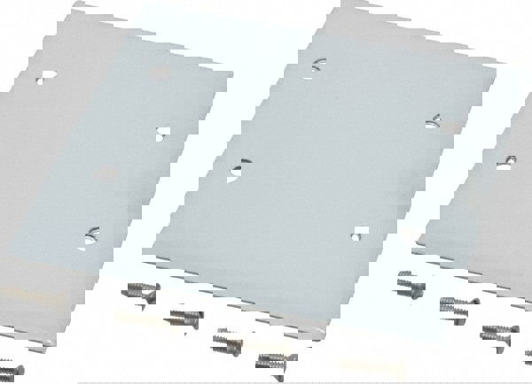 2 Gang, 4-1/2 Inch Long x 4.6 Inch Wide, Standard Blank Wall Plate